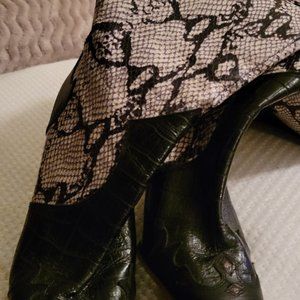 bebe snakeskin boots